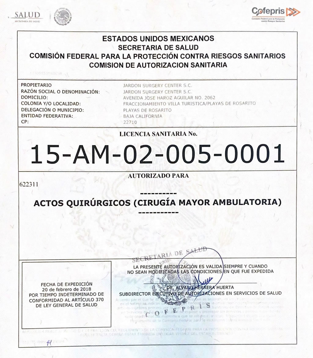 Permiso COFEPRIS