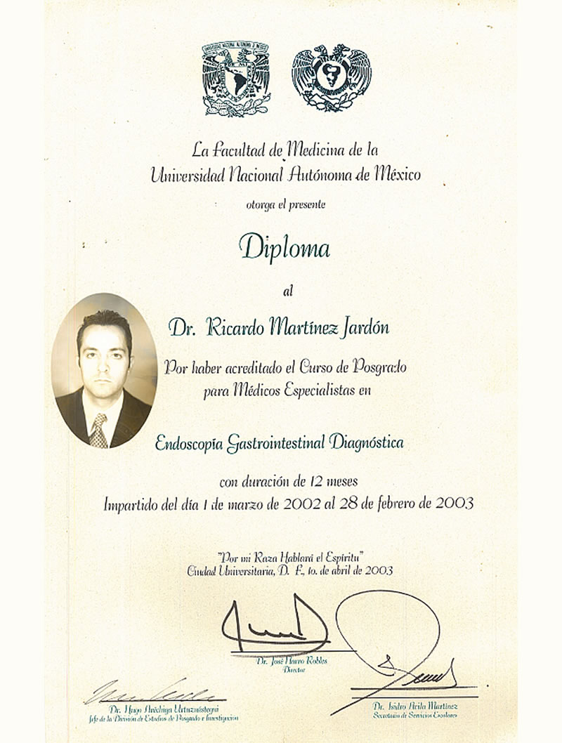 Título Posgrado Endoscopista